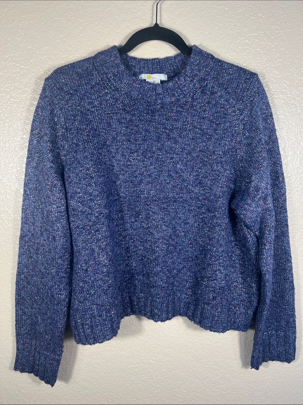 Boden Blue Speckled Crewneck Sweater